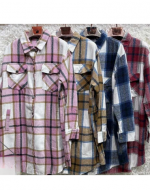 Camisa Leñadora Franela de Mujer Colores Surtidos x 6 Unds Talla: S / M - L / XL
