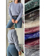 Chaleco Chenille Corto para Damas Colores Surtidos x 6 Unds. Talla: S-M / L - XL