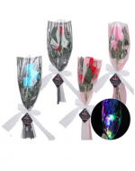 Ramo de Rosas con Luz Colores Surtidos x 6 Unds.Medida:35 cm aprox
