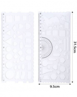 Regla Escolar con Diseño x 12 Unds. Medida:31,5 x 9 ,5 cm aprox.