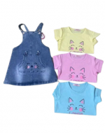 Polera más Jardinera de Niña x 15 Unds. Tallas: 1 a la 5.