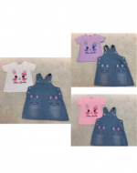 Polera más Jardinera de Niña x 15 Unds. Tallas: 1 a la 5.