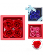 6 Set de Rosas Artificial Colores Surtidos(1 Set Trae: 4 PCS).Medida:11 x 11 x 5 cm aprox