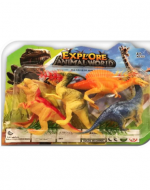 6 Set de Dinosaurios. Medidas: 22,5 x 23,5 x 4 cm . (1 Set Trae 4 PCS).