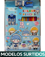12 Set de Lápices de Colores y Grafito (Cada Set Trae 20 Pcs)