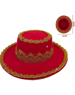 Sombrero La Tirana para Hombre Color Rojo x 12 Unds. Medida: 36 x 34 cm aprox.