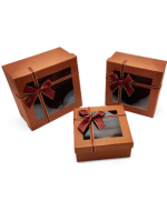 4 Set Caja Cuadrada Ventana (1 Set Trae: 3 PCS)Medida: 19.5 x 19.5 x 10 cm aprox