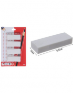 12 Set Goma de Borrar Blanco (1 Set Trae: 4 PCS)Medida : 5,5 x 2 cm aprox.