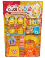 4 Set Parque de Pollito con Accesorios. (1 Set Trae: 20 PCS)