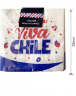 12 Set Servilletas Viva Chile (1 Set Trae 20 PCS) Medida: 33 x 33 cm aprox.