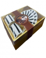 4 Set Taza de Loza con Diseño Lineas (1 Set Trae: 4 PCS)