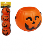 6 Set de Calabaza de Plástico Color Único.Medida:7 x 6 cm aprox.(1 Set Trae: 4 PCS)