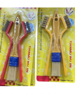 12 Set de Cepillo de Metal + Brocha.( 1 Set Trae: 3 PCS)