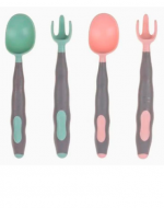 4 Set de Cuchara y Tenedor  para Bebe Colores Surtidos (1 Set Trae: 2 PCS)