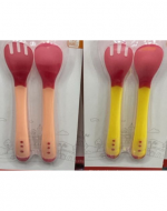 6 Set de Cucharas para Bebe Colores Surtidos (1 Set Trae: 2 PCS)