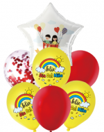 6 Set de Globos Feliz Dia del Niño.(1 Set Trae : 7 PCS)