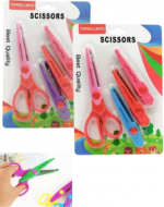 6 Set de Tijera ZigZag Colores Surtidos(1 Set Trae: 4 PCS) Medida: 17 cm aprox
