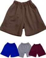 Short Escolar de Franela Algodón sin Carda Niño Colores Surtidos  x 6 Unds. Talla:2 -  4 - 6 - 8 - 10 - 12 - 14 - 16