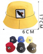 Sombrero Pescador con Diseño de Águila x 12 Unds.Medida: 17 x 6 cm aprox.
