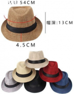 Sombrero de Verano Adulto Colores Surtidos x 12 Unds. Medida: 54 cm aprox.