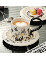 12 Set de Taza Floral con Caja (1 Set Trae: 3 PCS)