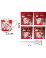 4 Set Taza de Cerámica Día de La Madre (1 Set Trae 3 PCS) Medida: 12 x 9.5 cm aprox.