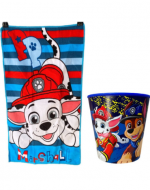 6 Set Toalla de Párvulo con Vaso Modelos Surtidos (1 Set Trae 2 Pcs) Medida: 30 x 50 cm aprox