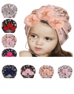 Turbante de Niña Colores Surtidos  x 12 Unds.