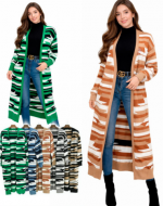 Tapado Cardigans Largo de Mujer Colores Surtidos x 12 Unds.Talla: S / M - L  / XL