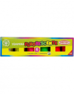4 Set de Tempera 6 Colores Fluorecente ARTEL. (1 Set Trae: 6 PCS)
