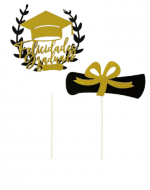 12 Set Topper de Graduación  (1 Set Trae 2 PCS)