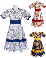 Vestido Chinita Niña Colores Surtidos x 12 Unds. Talla: 6 - 8 - 10 - 12