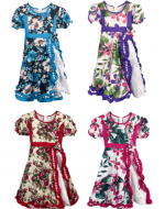 Vestido Chinita Niña Colores Surtidos x 12 Unds. Talla: 6 - 8 - 10 - 12