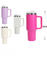 Vaso Térmico Liso con Bobilla Colores Surtidos x 3 Unds. Medida: 1200 ml aprox.