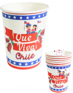 12 Set Vasos de Cartón Que Viva Chile (1 Set Trae : 6 PCS)