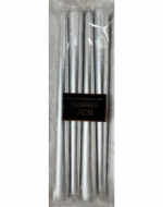 6 Set de Velas Navideñas Plateadas. (1 Set Trae 4 PCS)