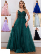Vestido de Fiesta Colores Surtidos  x 12  Unds Talla: M  - L - XL