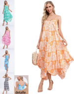 Vestido de Dama Colores Surtidos x 12 Unds .Talla: S - M  - L