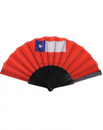 Abanico Bandera de Chile x 6 Unds. Medida:23 cm aprox.