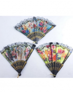 Abanico Plegable Colores Surtidos x 24 Unds.