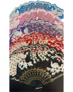 Abanico Diseño Pavo Real Colores Surtidos x 36 Unds.