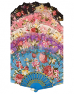 Abanico de Flores Colores Surtidos x 36 Unds.