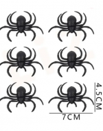 6 Set de Arañas para Decorar (1 Set Trae 6  PCS) Medida: 7 x 4.5 cm aprox.