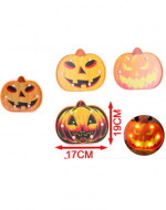 Calabaza con Luz Modelos Surtidos x 4 Unds. Medida: 17 x 19 cm aprox.