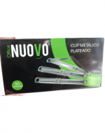 6 Cajas de Accoclips Metálico Color Plateado (1 Caja trae: 50 PCS)
