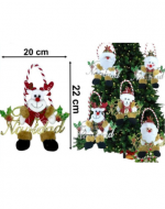 Adorno Colgante Navideño Decorativo x 4 Unds. Medidas : 20 x 22 cm aprox.
