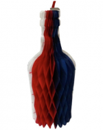 Adorno Botella de Papel Tricolor x 12 Unds. Medida: 35 cm aprox.
