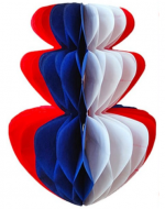 Adorno Colgante Fiestas Patrias Tricolor x 12 Unds. Medida: 30 cm aprox.