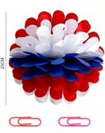 Adorno Colgante Pompón Fiesta Patrias x 12 Unds. Medida: 25 cm aprox