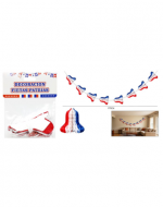 Guirnalda de Papel Campanas Tricolor x 6 Unds. Medida: 270 cm aprox